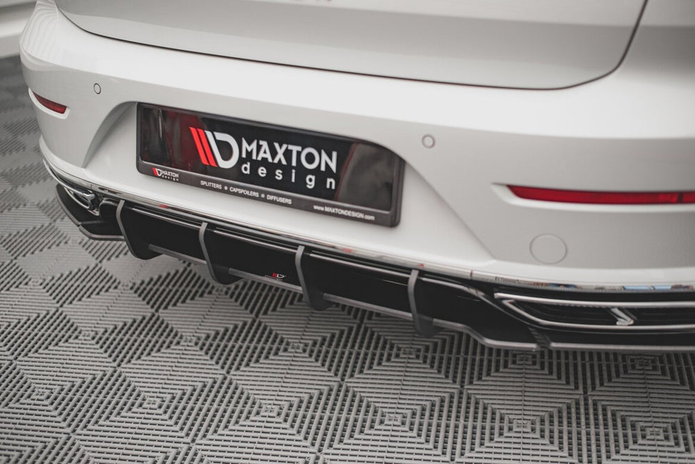 Maxton Parts - Heckansatz Diffusor passend für VW Arteon Limousine / Shooting Brake R-Line Mk1 FL schwarz matt