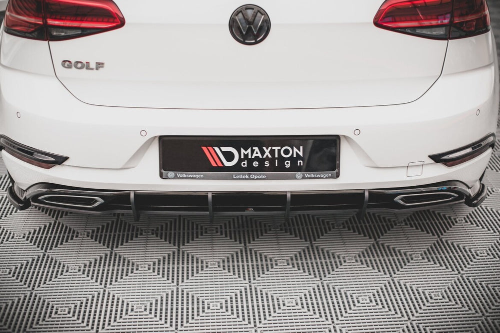 Maxton Parts - Heckansatz Diffusor passend für VW Golf R-Line Mk 7 FL schwarz matt