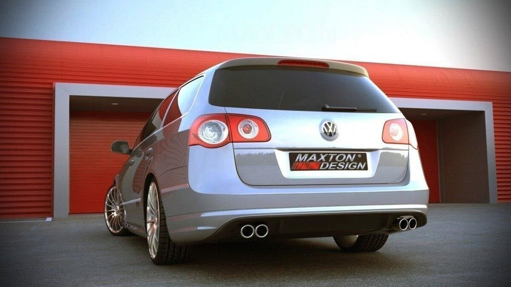 Maxton Parts - Heckansatz Diffusor passend für VW Passat B6 ( R-LINE LOOK ) 2 AUSPUFF