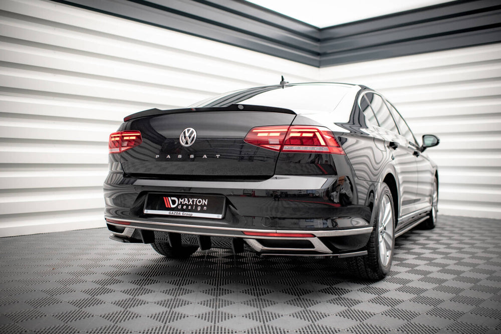 Maxton Parts - Heckansatz Diffusor passend für VW Passat B8 FL schwarz Hochglanz
