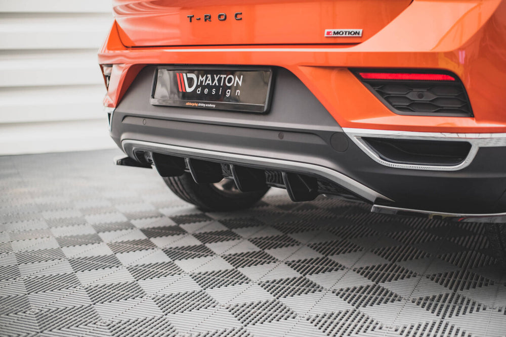 Maxton Parts - Heckansatz Diffusor passend für VW T-Roc Mk1 schwarz Hochglanz