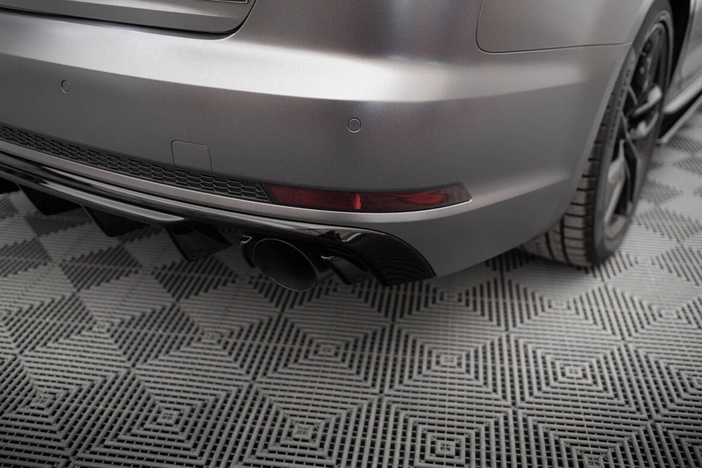 Maxton Parts - Heckansatz Diffusor V.1 passend für Audi A4 S-line B9 (Einzelauspuff li. re.) schwarz Hochglanz
