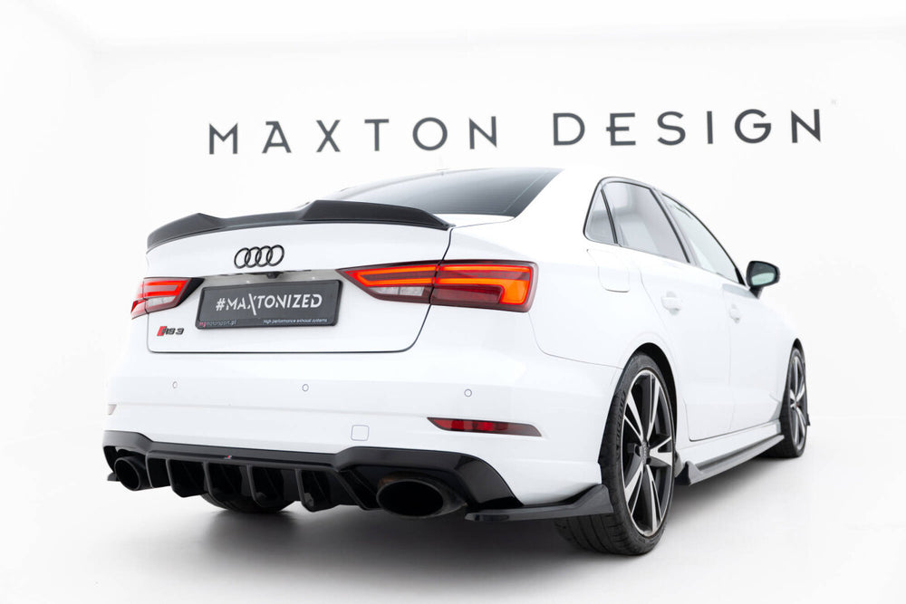 Maxton Parts - Heckansatz Diffusor V.2 passend für Audi RS3 Limousine 8V FL schwarz Hochglanz