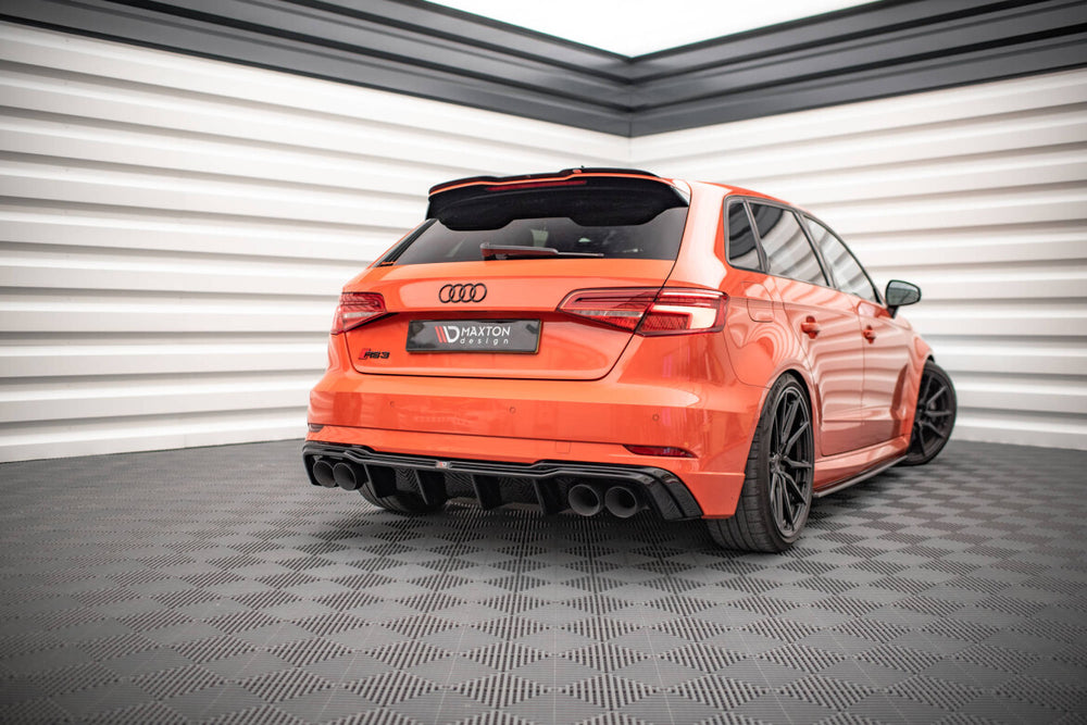 Maxton Parts - Heckansatz Diffusor V.2 passend für Audi RS3 Sportback 8V FL schwarz Hochglanz