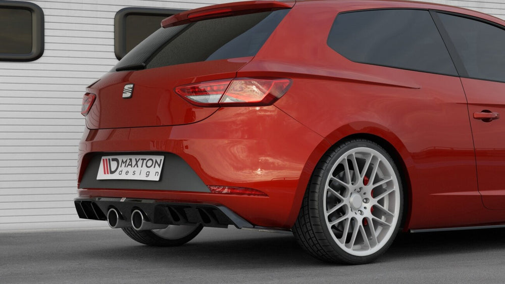 Maxton Parts - Heckansatz Diffusor V.2 passend für Seat Leon CUPRA Mk3 FL Hatchback schwarz Hochglanz