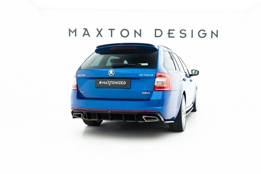 Maxton Parts - Heckansatz Diffusor V.2 passend für Skoda Octavia RS Mk3 / Mk3 FL Hatchback / Kombi schwarz Hochglanz (SK-OC-3-RS-RS2G+RS2RG-PB)