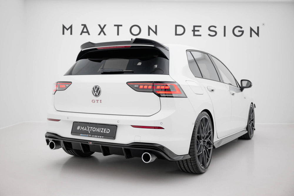 Maxton Parts - Heckansatz Diffusor V.4 passend für VW Golf GTI Mk8 schwarz Hochglanz