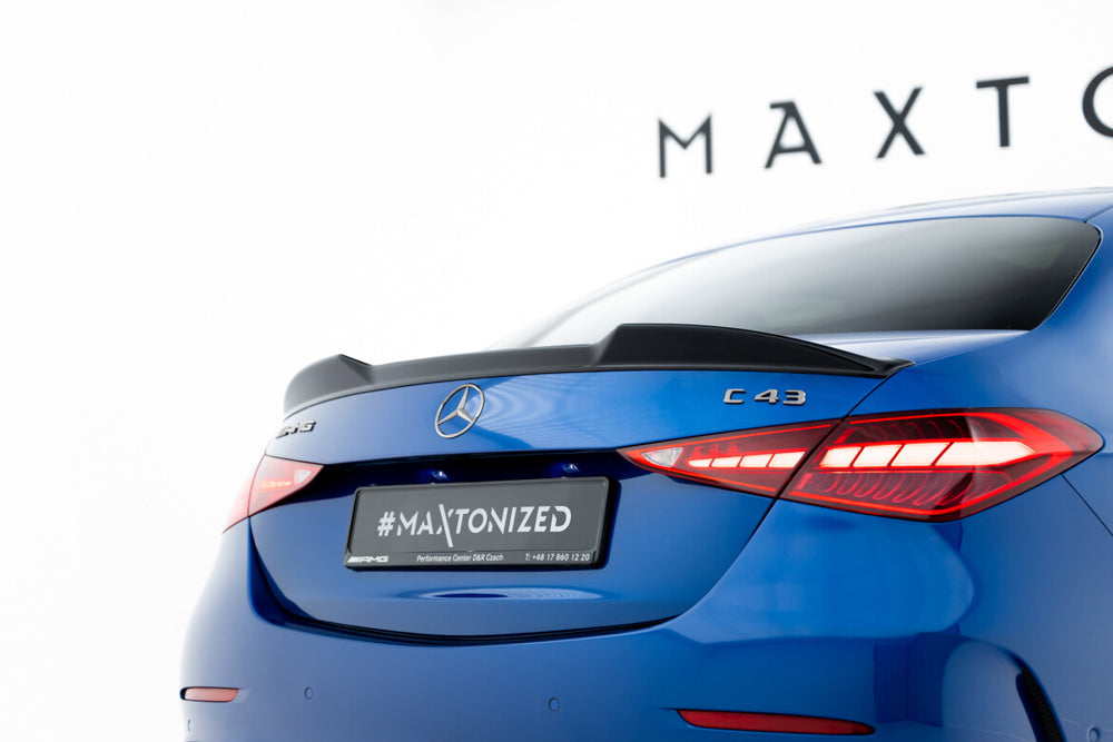 Maxton Parts - Heckspoiler 3D passend für Mercedes-AMG C 43 / AMG-Line Limousine W206 schwarz Hochglanz