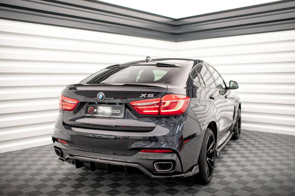 Maxton Parts - Heckspoiler 3D V.1 passend für BMW X6 F16 M-Paket / X6 M F86 schwarz Hochglanz