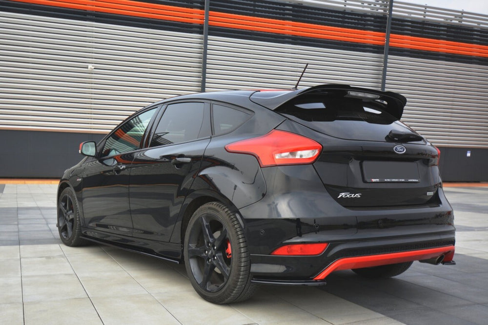 Maxton Parts - Heckspoiler Lippe passend für Ford Focus ST-Line Mk3 FL schwarz Hochglanz