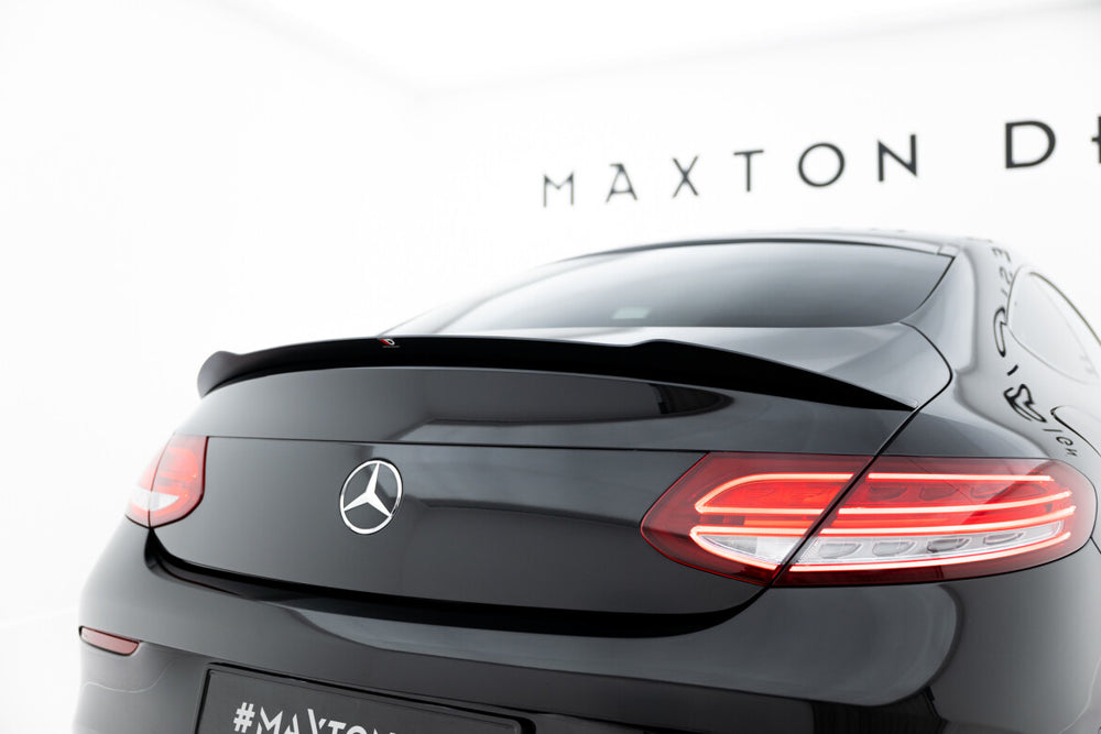 Maxton Parts - Heckspoiler Lippe passend für Mercedes- Benz C Coupe AMG-Line C205 schwarz Hochglanz