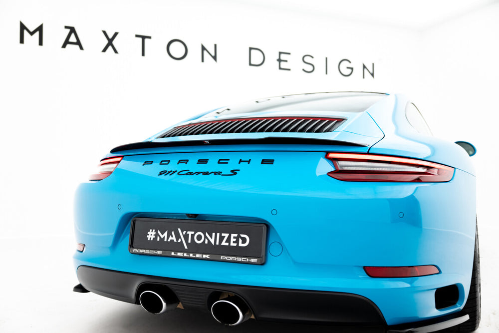 Maxton Parts - Heckspoiler Lippe passend für Porsche 911 Carrera 991 FL schwarz Hochglanz