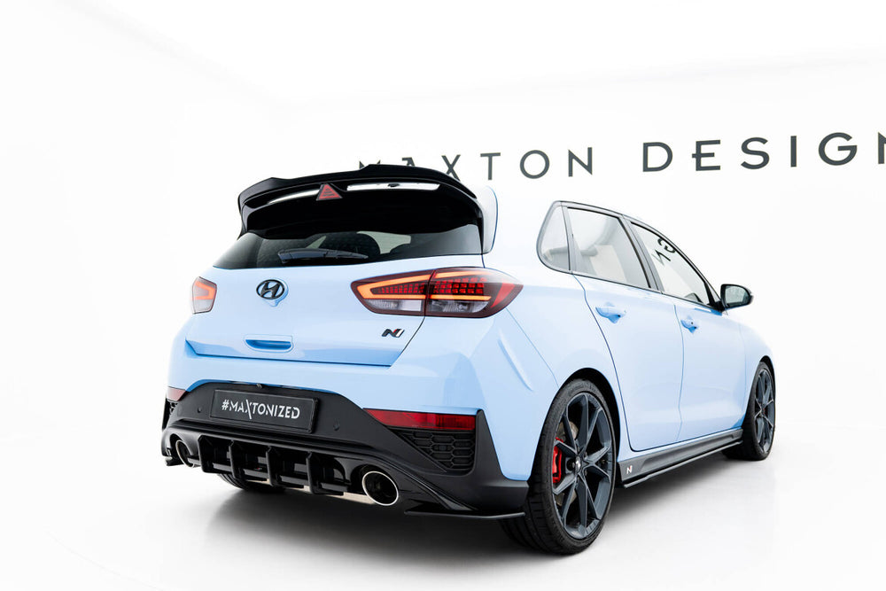 Maxton Parts - Heckspoiler Lippe V.2 passend für Hyundai I30 N Hatchback Mk3 / Mk3 FL schwarz Hochglanz