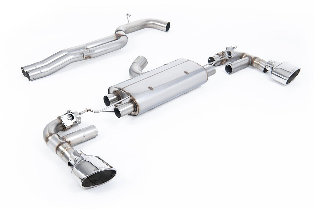 Milltek Klappen Auspuffanlage passend für Audi TT Mk3 TTRS 2.5TFSI Quattro - ungedämpft