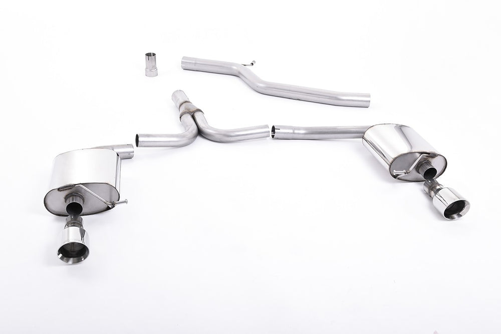 Milltek Sport Auspuffanlage passend für Audi A4 2.0 B8 Saloon and Avant & A5 Coupe Doppelauslass
