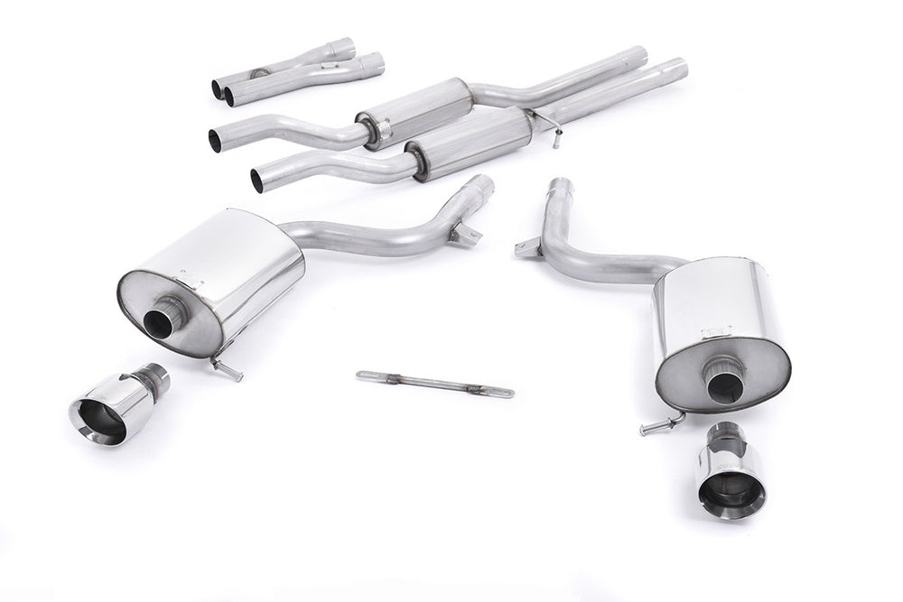 Milltek Sport Auspuffanlage passend für Audi A4 & S4 V6 & V8 B6 quattro Saloon Avant & Cabriolet Endrohre