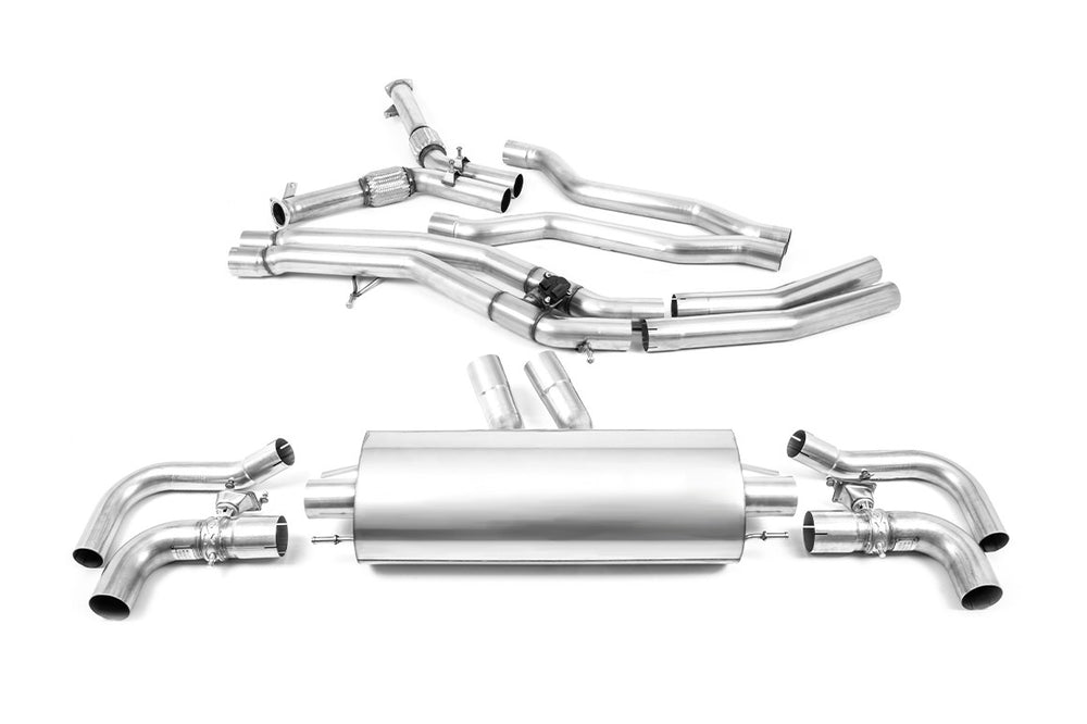 Milltek Sport Auspuffanlage passend für Audi RSQ8 4.0 V8 Bi-Turbo - ungedämpft (non-resonated)