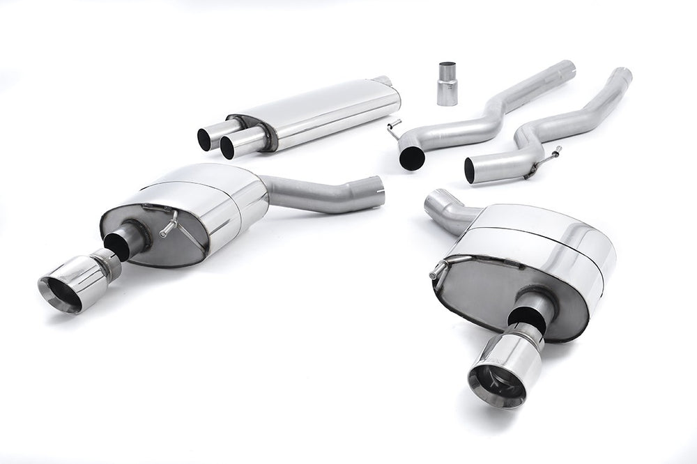 Milltek Sport Auspuffanlage passend für Ford Mustang 2.3 EcoBoost S550 & S650 Fastback Doppelauslass - gedämpft