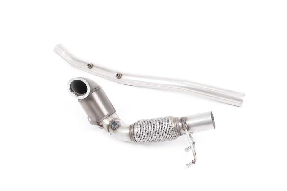 Milltek Sport Downpipe passend für Audi S3 2.0 TFSI quattro Saloon & Cabrio 8V.2 & Seat Ateca Cupra 300 4Drive & Seat Leon ST 300 & VW Arteon 2.0 280PS & VW Golf Mk 7.5 R & T-Roc R 2.0 76,2mm