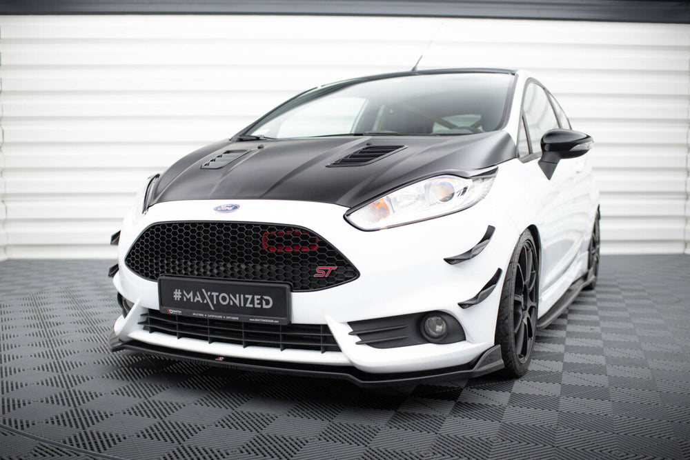 Maxton Parts - Scheinwerfer Blenden Böser Blick V.2 passend für Ford Fiesta ST / ST-Line / Standard Mk7 FL schwarz Hochglanz