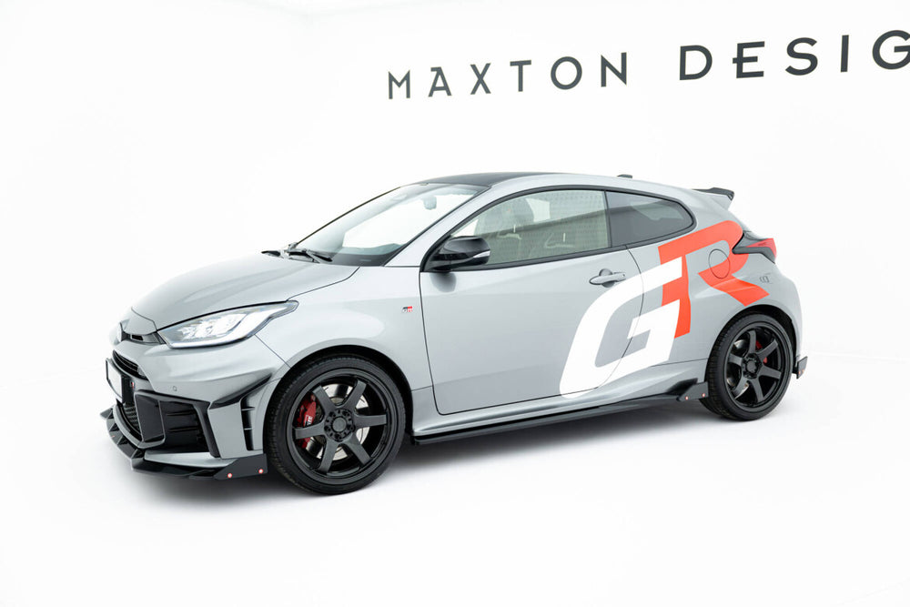 Maxton Parts - Seitenschweller Ansatz (Paar) + Flaps passend für Toyota GR Yaris Mk4 FL