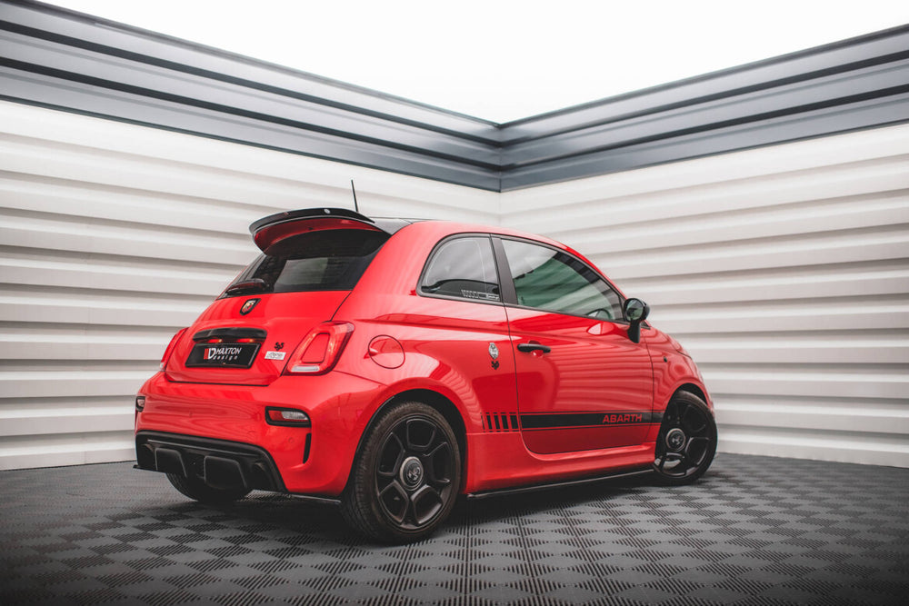 Maxton Parts - Seitenschweller Ansatz (Paar) passend für ABARTH 595 Mk1 FL schwarz Hochglanz