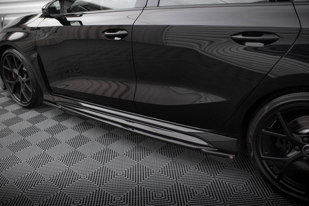 Maxton Parts - Seitenschweller Ansatz (Paar) passend für Audi RS3 Sportback 8Y schwarz Hochglanz