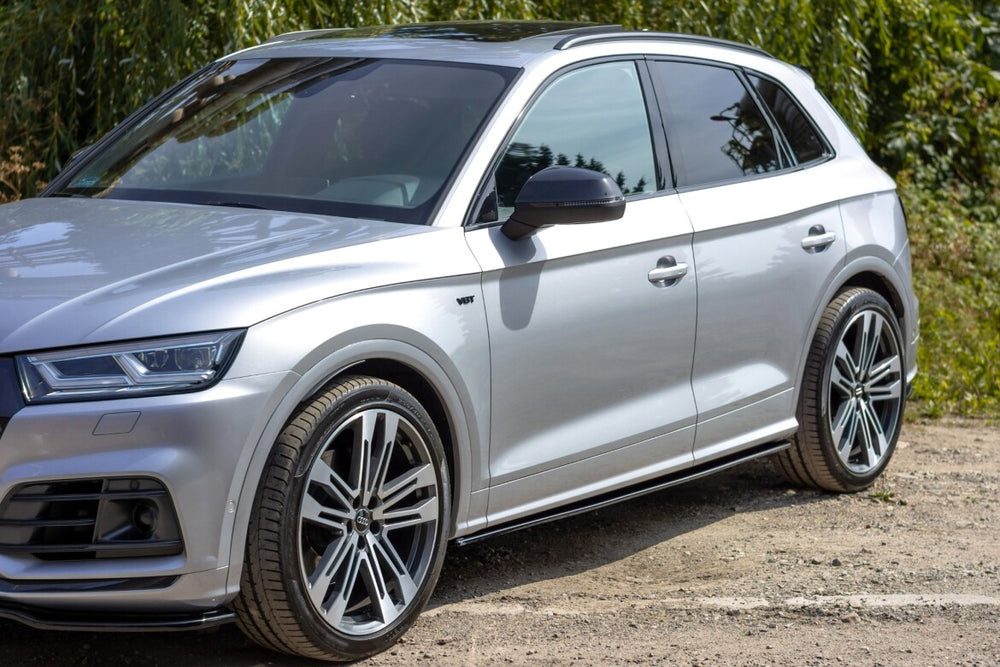 Maxton Parts - Seitenschweller Ansatz (Paar) passend für Audi SQ5/Q5 S-line Mk2 schwarz Hochglanz