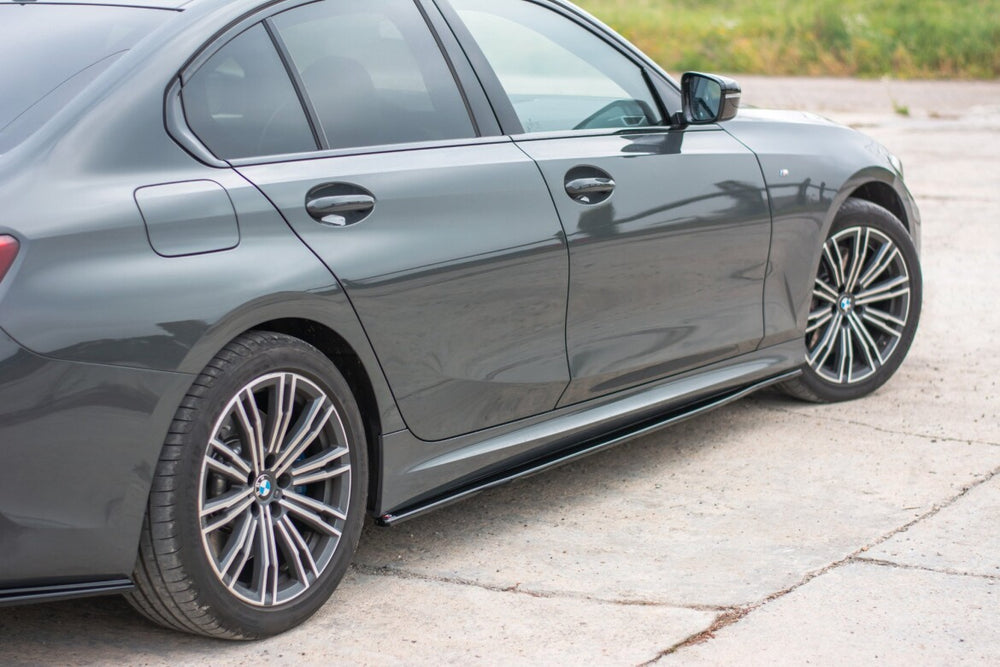 Maxton Parts - Seitenschweller Ansatz (Paar) passend für BMW 3er M-Paket G20 schwarz Hochglanz