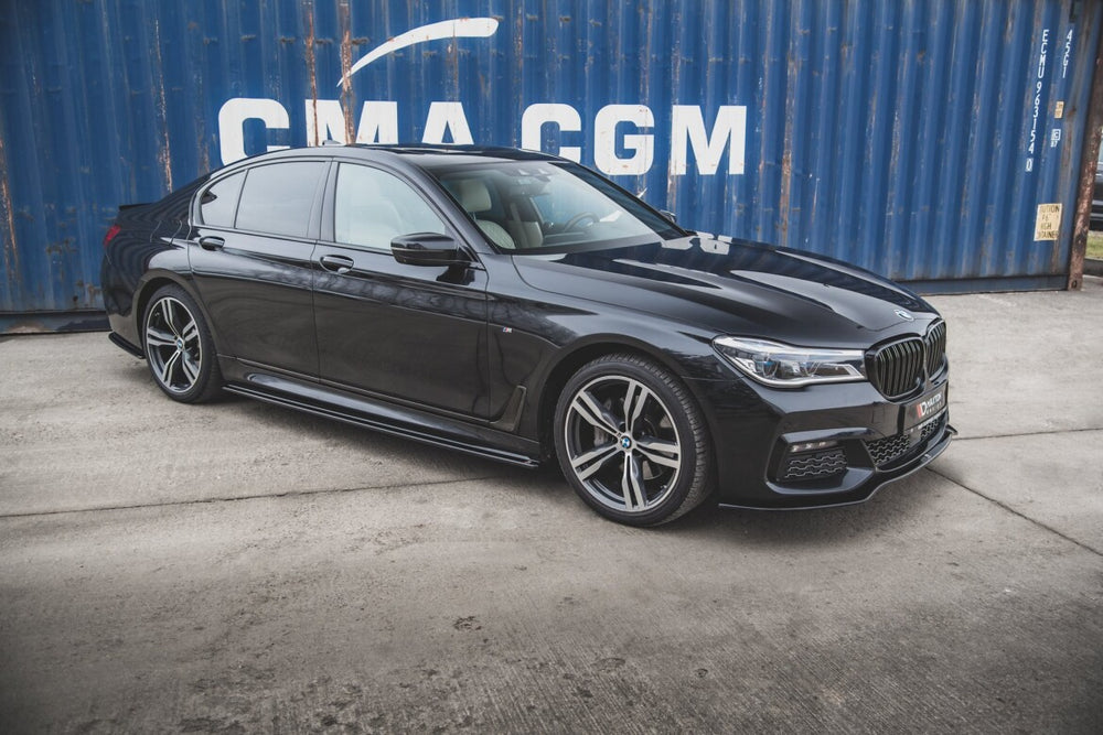 Maxton Parts - Seitenschweller Ansatz (Paar) passend für BMW 7 M-Paket G11 schwarz Hochglanz