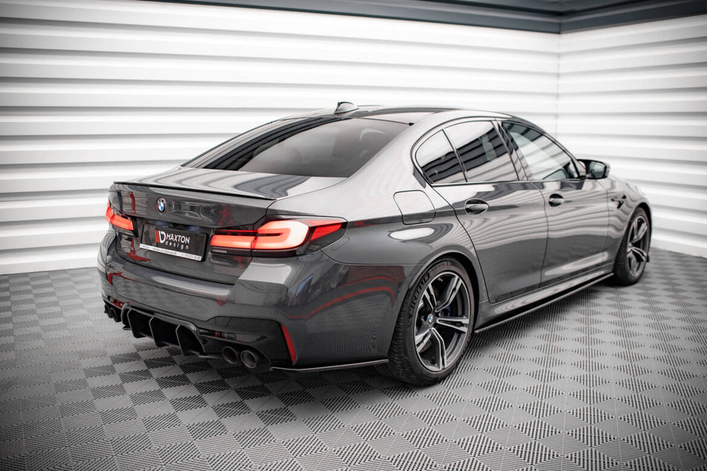 Maxton Parts - Seitenschweller Ansatz (Paar) passend für BMW M5 F90 schwarz Hochglanz