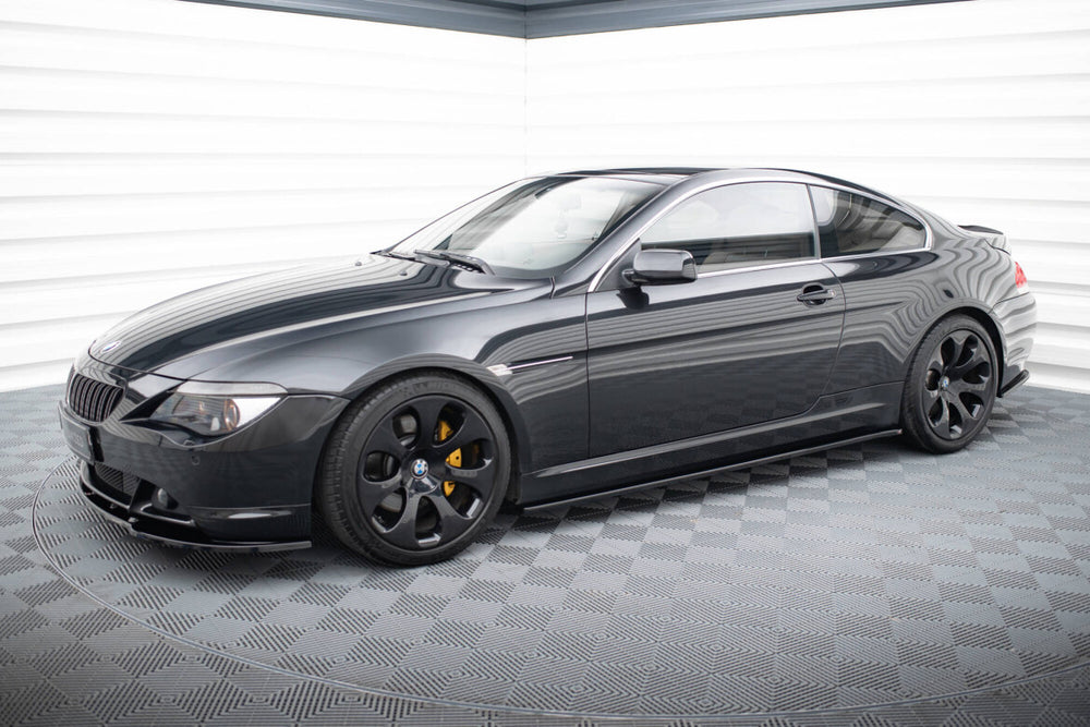 Maxton Parts - Seitenschweller Ansatz (Paar) passend für BMW M6 E63 schwarz Hochglanz
