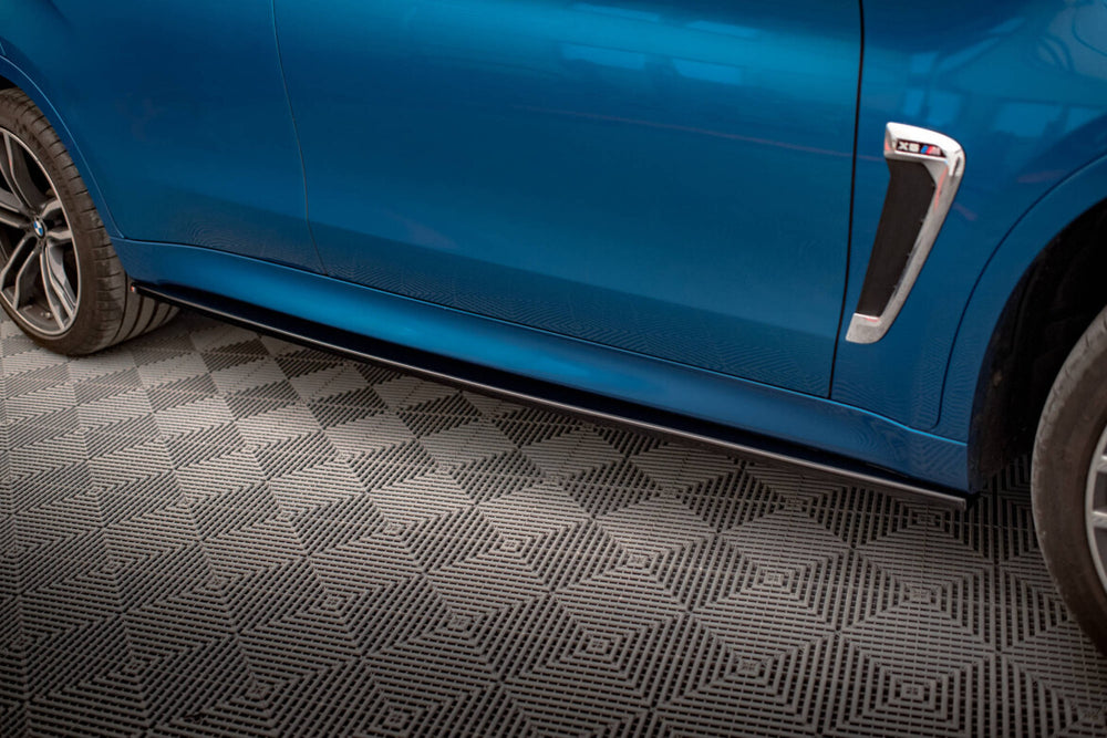 Maxton Parts - Seitenschweller Ansatz (Paar) passend für BMW X6 M F86 schwarz Hochglanz