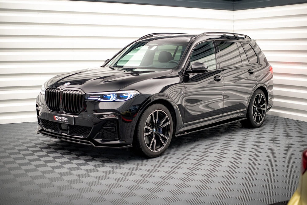 Maxton Parts - Seitenschweller Ansatz (Paar) passend für BMW X7 M-Paket G07 schwarz Hochglanz