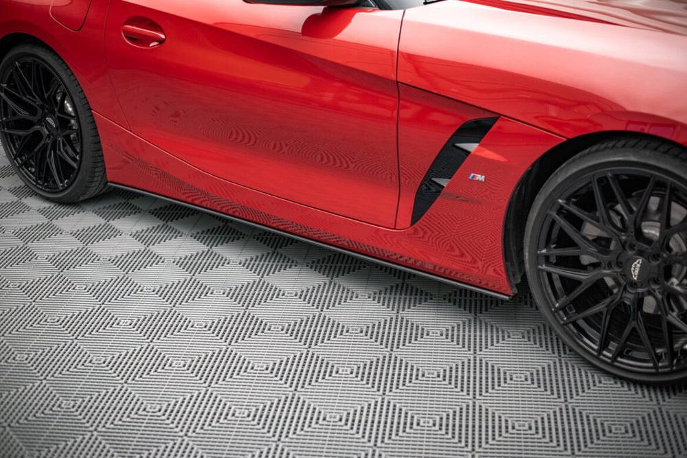 Maxton Parts - Seitenschweller Ansatz (Paar) passend für BMW Z4 M-Paket G29 roter Kern