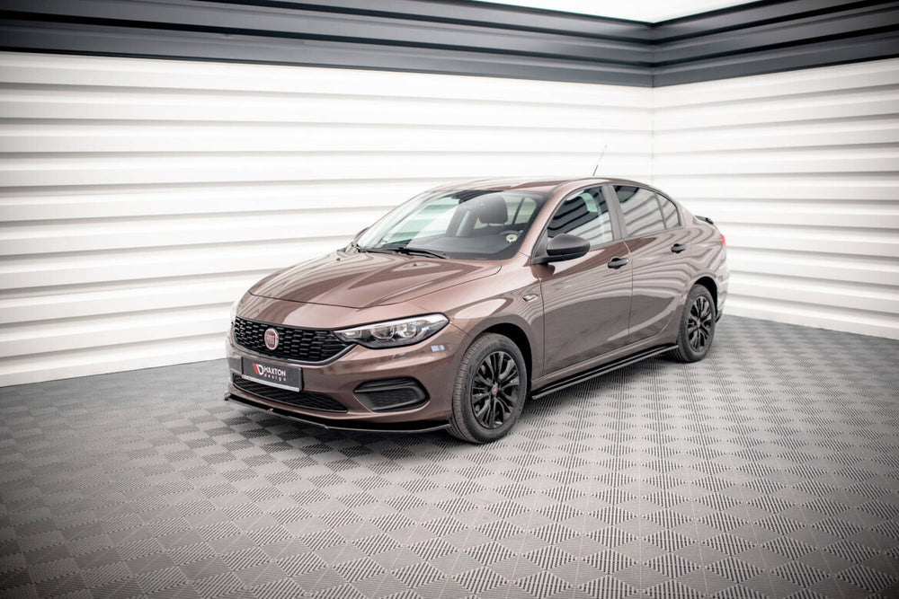 Maxton Parts - Seitenschweller Ansatz (Paar) passend für Fiat Tipo S-Design schwarz Hochglanz