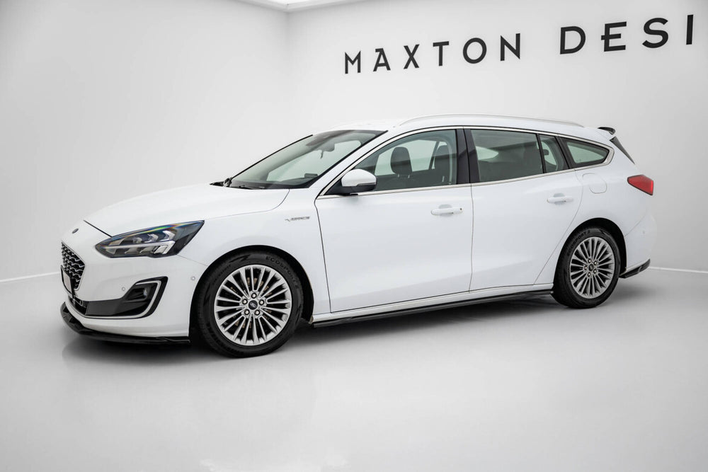 Maxton Parts - Seitenschweller Ansatz (Paar) passend für Ford Focus Vignale Mk4 schwarz Hochglanz