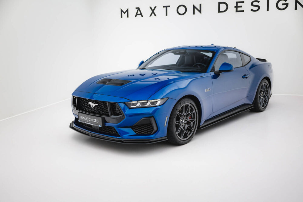 Maxton Parts - Seitenschweller Ansatz (Paar) passend für Ford Mustang Dark Horse Mk7 schwarz matt