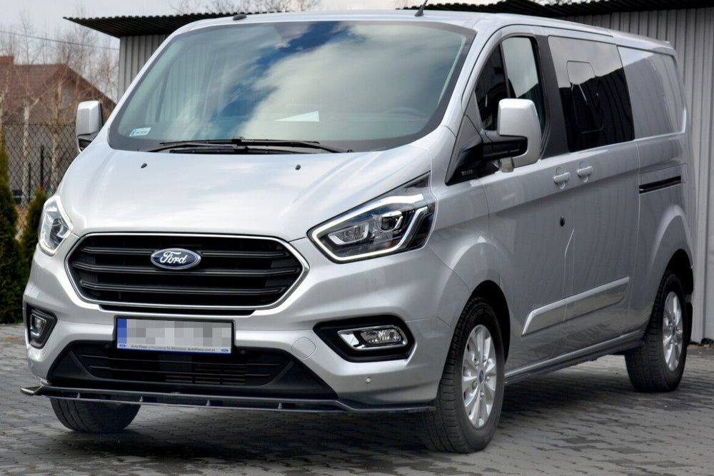 Maxton Parts - Seitenschweller Ansatz (Paar) passend für Ford Transit Custom Mk1 FL schwarz Hochglanz