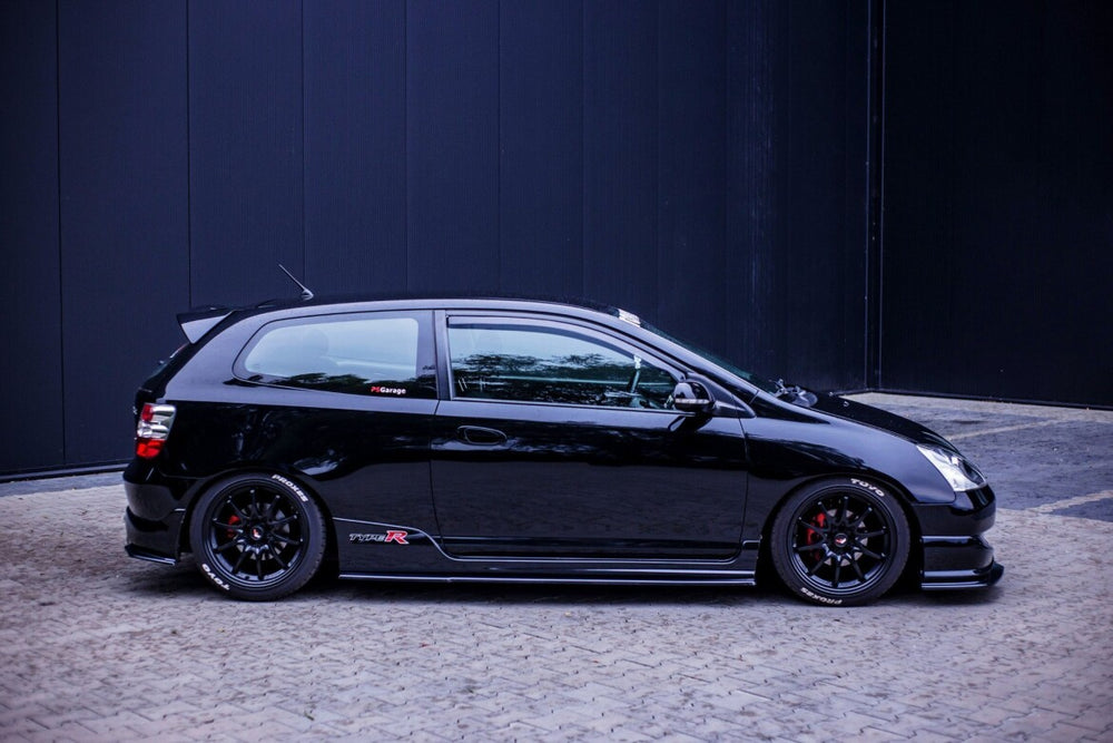 Maxton Parts - Seitenschweller Ansatz (Paar) passend für Honda Civic EP3 (MK7) TYPE-R/S FL schwarz Hochglanz