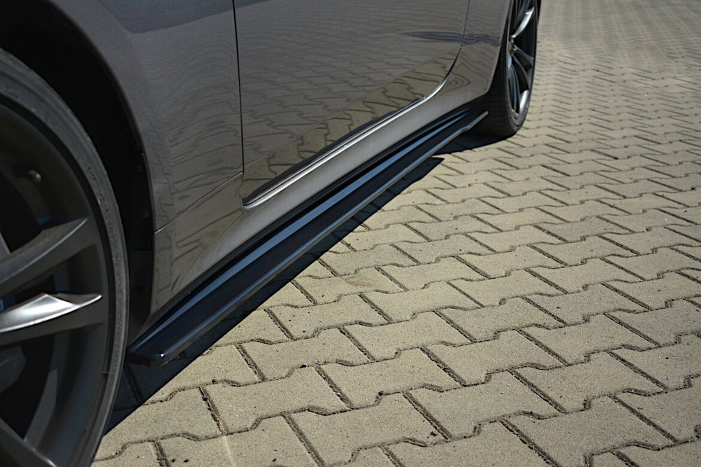 Maxton Parts - Seitenschweller Ansatz (Paar) passend für Hyundai Genesis Coupe Mk1 schwarz Hochglanz