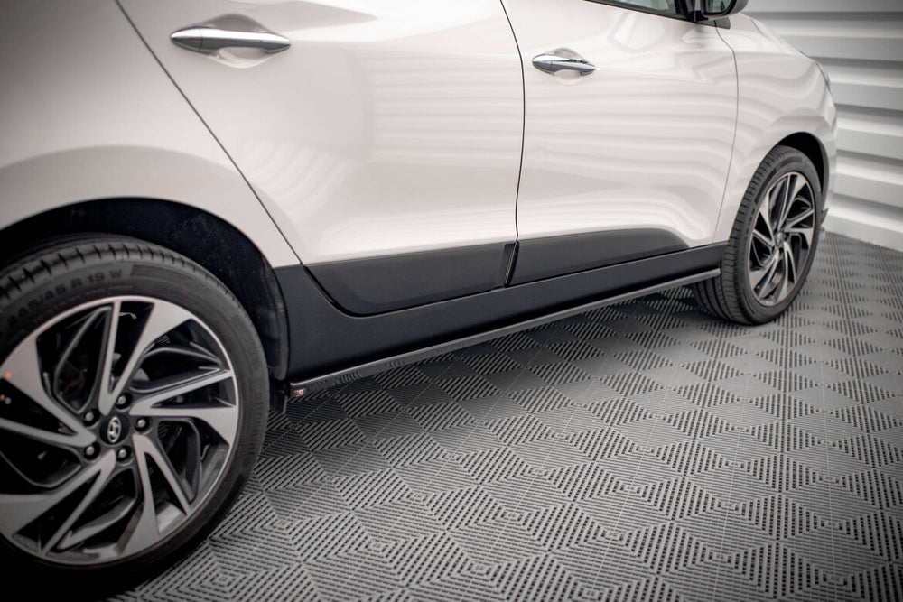 Maxton Parts - Seitenschweller Ansatz (Paar) passend für Hyundai ix35 Mk1 schwarz Hochglanz
