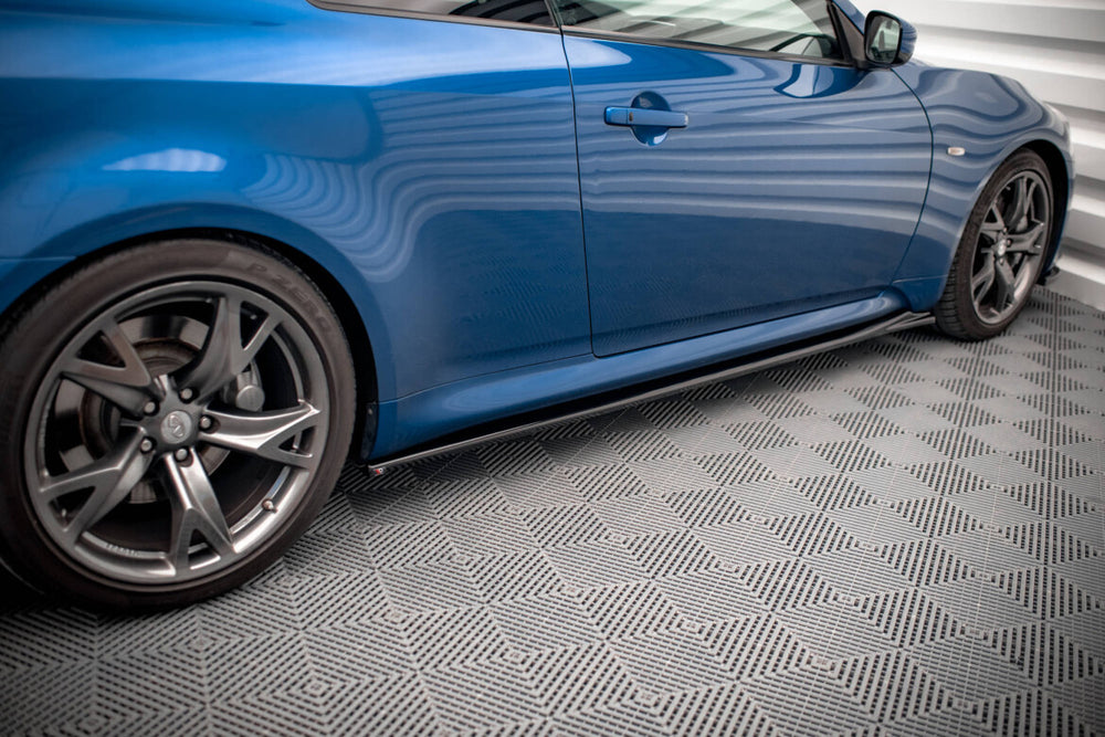 Maxton Parts - Seitenschweller Ansatz (Paar) passend für Infiniti G37 Coupe schwarz Hochglanz
