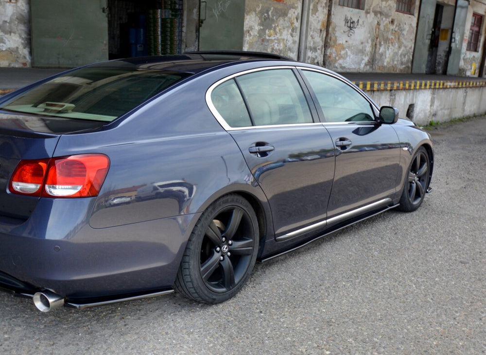 Maxton Parts - Seitenschweller Ansatz (Paar) passend für Lexus GS Mk3 schwarz Hochglanz