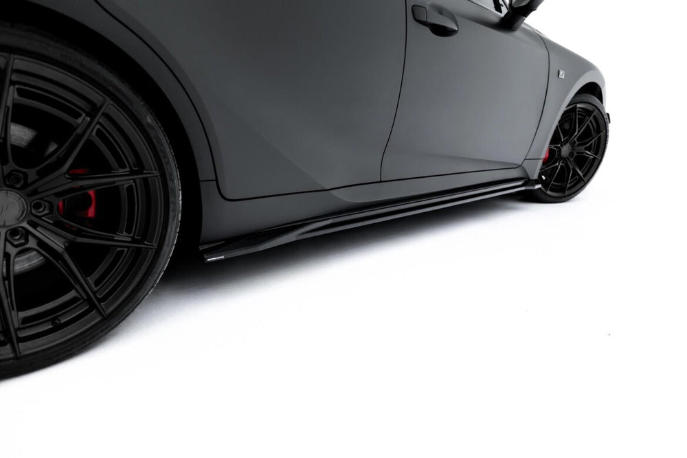 Maxton Parts - Seitenschweller Ansatz (Paar) passend für Lexus IS 500 Mk3 Facelift 2 (XE30) schwarz Hochglanz