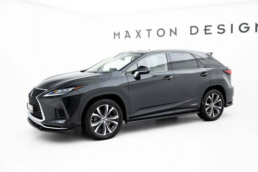 Maxton Parts - Seitenschweller Ansatz (Paar) passend für Lexus RX F-Sport Mk4 FL (Version ohne OEM-Trittbretter) schwarz Hochglanz