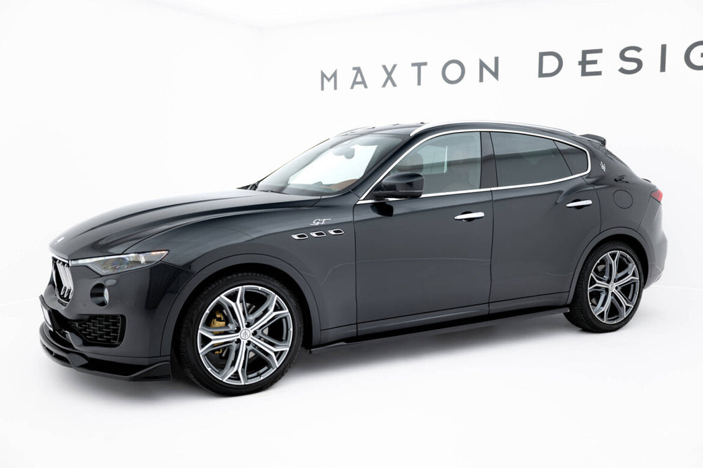Maxton Parts - Seitenschweller Ansatz (Paar) passend für Maserati Levante GT Mk1 FL schwarz Hochglanz