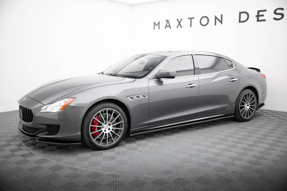Maxton Parts - Seitenschweller Ansatz (Paar) passend für Maserati Quattroporte Mk6 schwarz Hochglanz