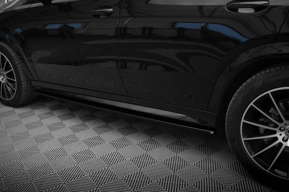 Maxton Parts - Seitenschweller Ansatz (Paar) passend für Mercedes-AMG / AMG-Line GLE Coupe C167 / C167 FL schwarz Hochglanz (ME-GLE-C167-AMGLINE-SD1-G)