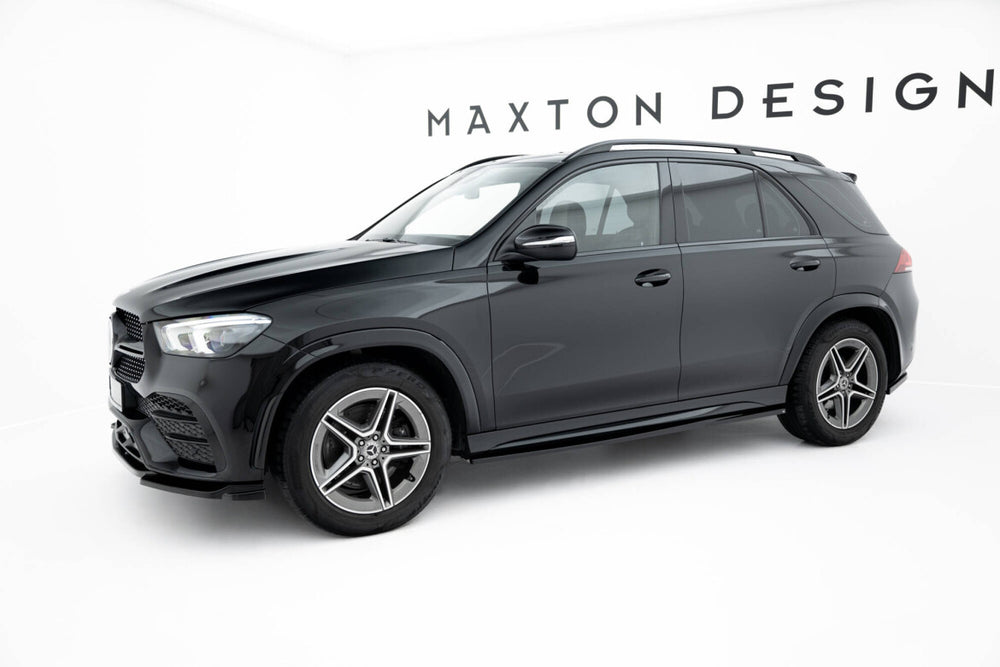 Maxton Parts - Seitenschweller Ansatz (Paar) passend für Mercedes-AMG / AMG-Line GLE SUV W167 / W167 FL schwarz Hochglanz (ME-GLE-X167-AMGLINE-SD2-G)